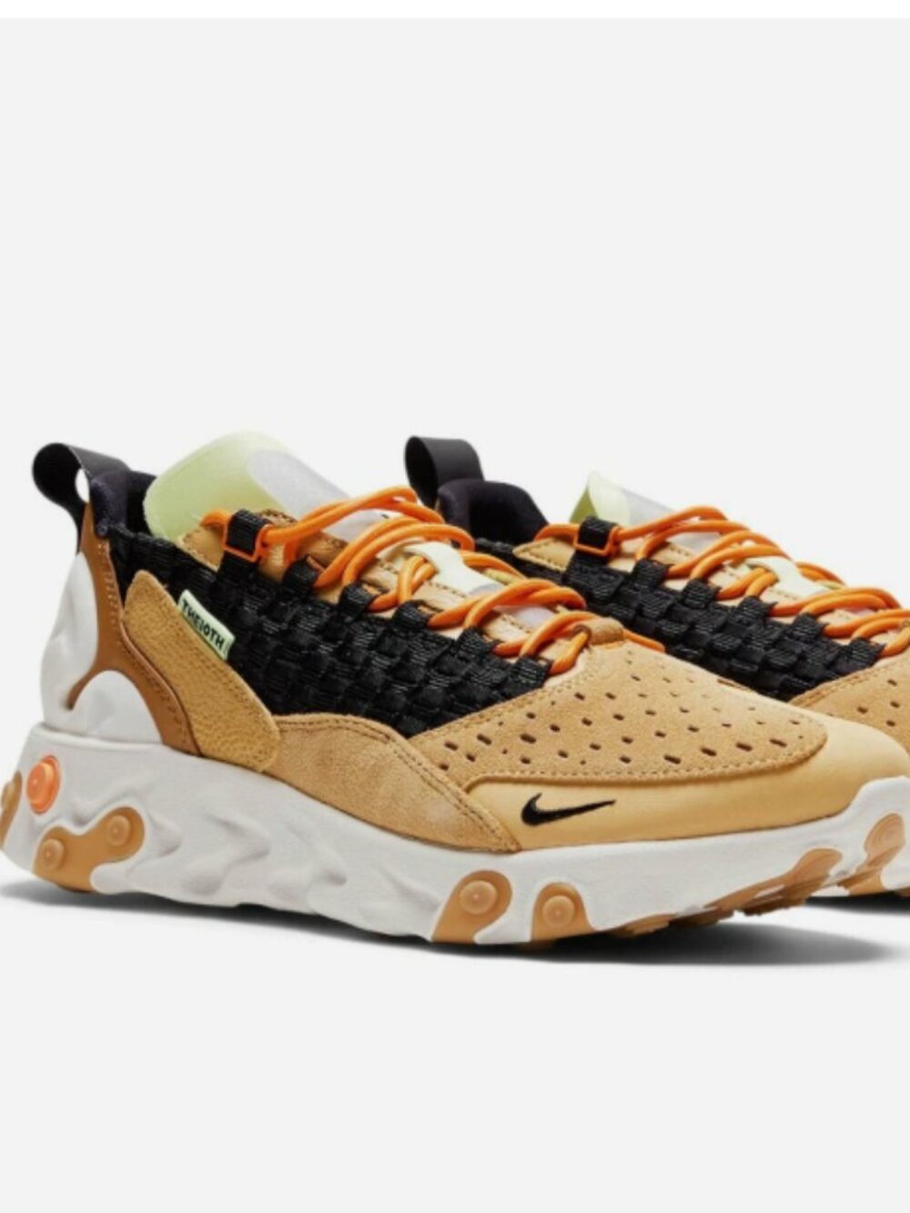 Size 9 - Nike React Sertu THE10TH Club Gold Wheat Black Athletic Sneakers
